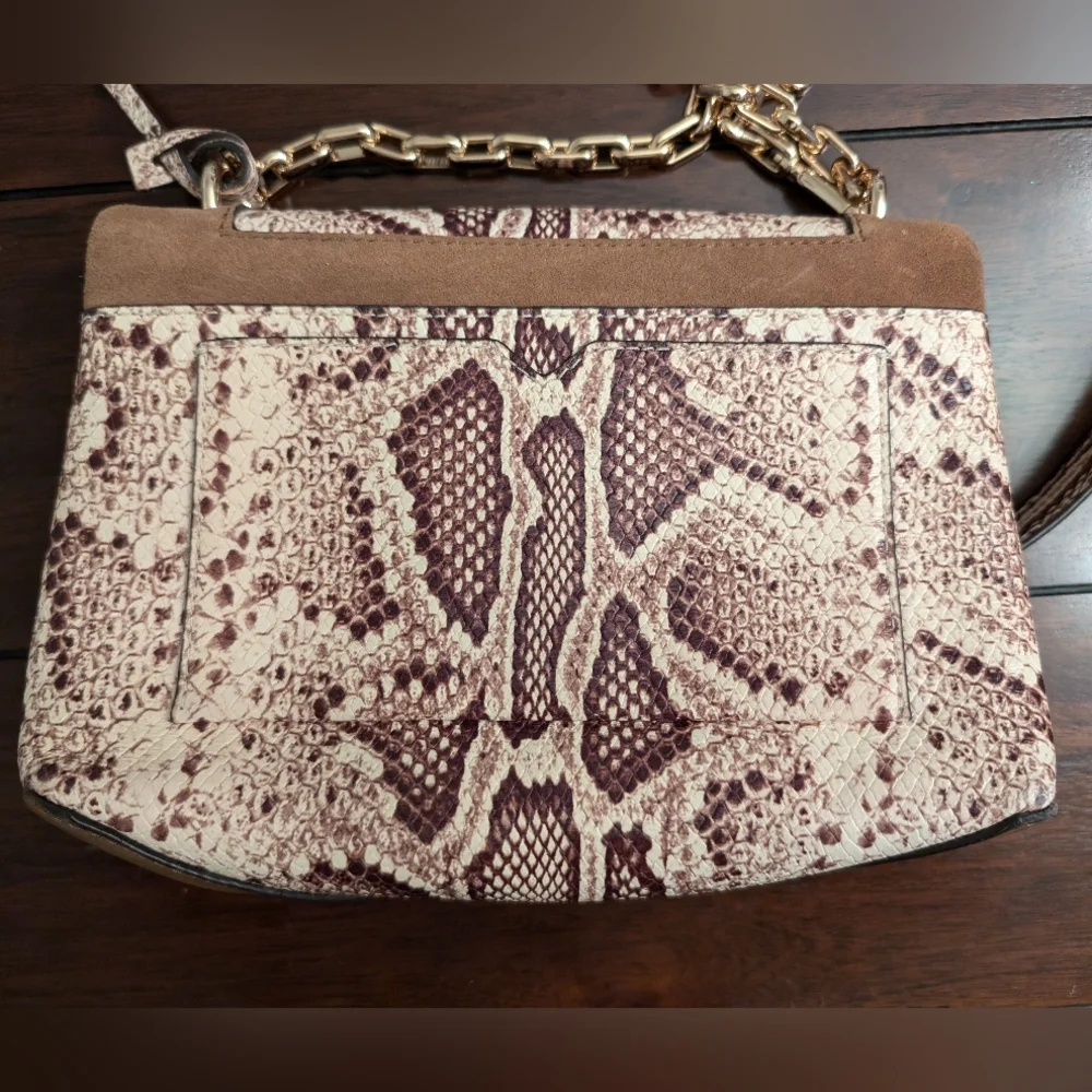 Michael Kors Cece Snakeskin Print Medium Shoulder Bag - Picture 7 of 13